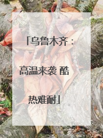 乌鲁木齐：高温来袭 酷热难耐