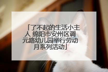 了不起的生活小主人 绵阳市安州区调元路幼儿园举行劳动月系列活动