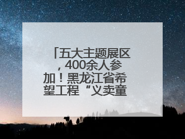 五大主题展区，400余人参加！黑龙江省希望工程“义卖童园”活动举行