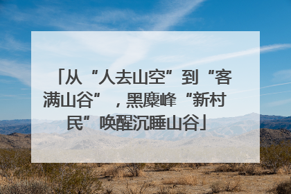 从“人去山空”到“客满山谷”，黑麋峰“新村民”唤醒沉睡山谷