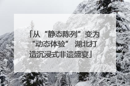 从“静态陈列”变为“动态体验” 湖北打造沉浸式非遗盛宴