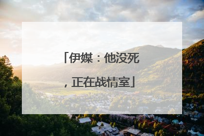 伊媒：他没死，正在战情室