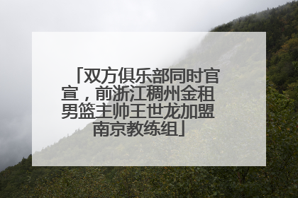 双方俱乐部同时官宣，前浙江稠州金租男篮主帅王世龙加盟南京教练组
