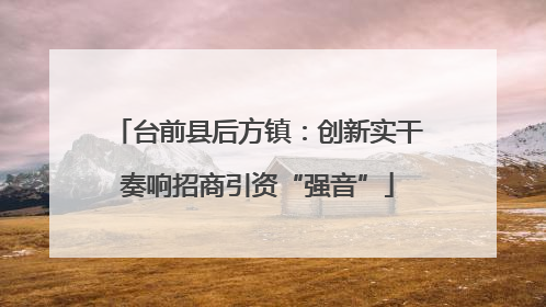 台前县后方镇：创新实干奏响招商引资“强音”