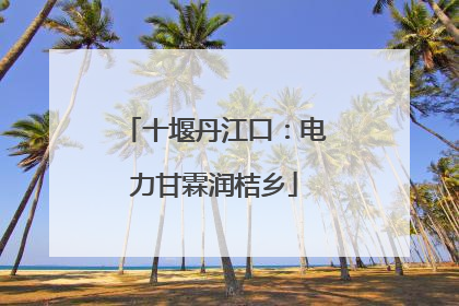 十堰丹江口：电力甘霖润桔乡