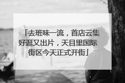 去班味一流，首店云集好逛又出片，天目里国际街区今天正式开街
