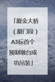 厦金大桥（厦门段）A3标首个预制墩台成功吊装