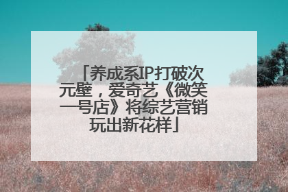 养成系IP打破次元壁，爱奇艺《微笑一号店》将综艺营销玩出新花样