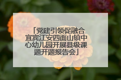 党建引领促融合 宜宾江安四面山镇中心幼儿园开展县级课题开题报告会