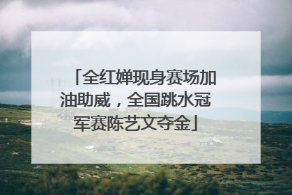 全红婵现身赛场加油助威，全国跳水冠军赛陈艺文夺金