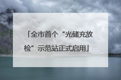 全市首个“光储充放检”示范站正式启用
