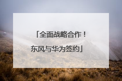 全面战略合作！东风与华为签约