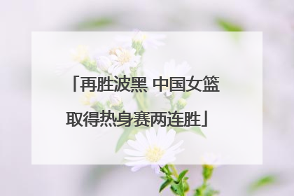 再胜波黑 中国女篮取得热身赛两连胜