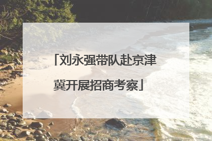 刘永强带队赴京津冀开展招商考察