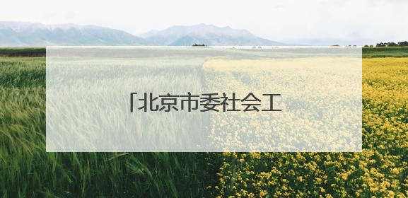 北京市委社会工作部部长调整