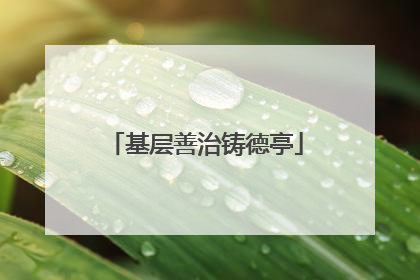 基层善治铸德亭