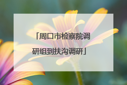 周口市检察院调研组到扶沟调研