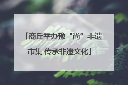 商丘举办豫“尚”非遗市集 传承非遗文化