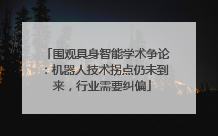 围观具身智能学术争论：机器人技术拐点仍未到来，行业需要纠偏