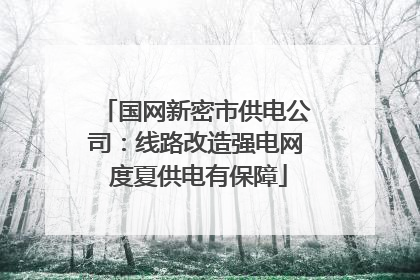 国网新密市供电公司：线路改造强电网 度夏供电有保障
