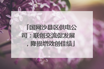 国网沙县区供电公司：联创交流促发展，降损增效创佳绩
