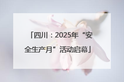四川：2025年“安全生产月”活动启幕