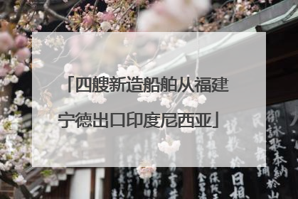 四艘新造船舶从福建宁德出口印度尼西亚