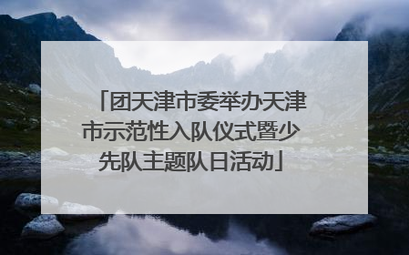 团天津市委举办天津市示范性入队仪式暨少先队主题队日活动