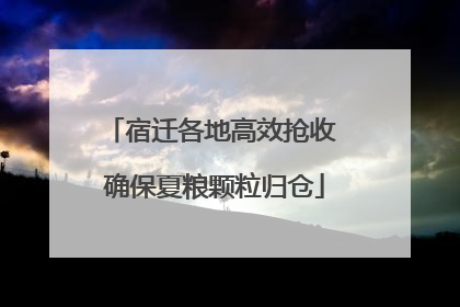 宿迁各地高效抢收 确保夏粮颗粒归仓