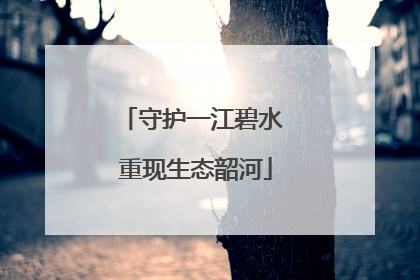 守护一江碧水 重现生态韶河