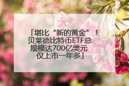 堪比“新的黄金”！贝莱德比特币ETF总规模达700亿美元 仅上市一年多