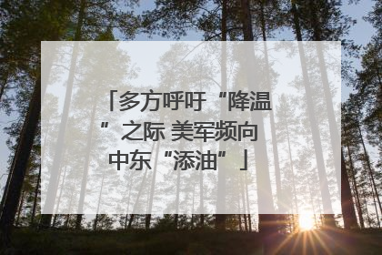 多方呼吁“降温”之际 美军频向中东“添油”