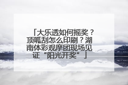大乐透如何摇奖？顶呱刮怎么印刷？湖南体彩观摩团现场见证“阳光开奖”