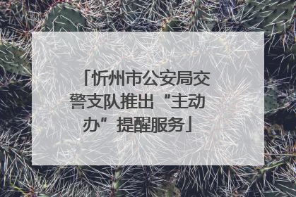 忻州市公安局交警支队推出“主动办”提醒服务