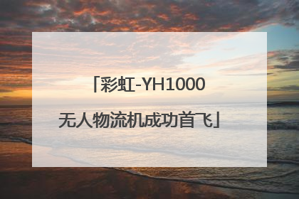 彩虹-YH1000无人物流机成功首飞