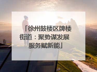 徐州鼓楼区牌楼街道：聚势谋发展 服务赋新能