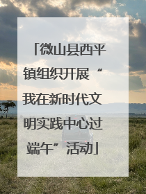 微山县西平镇组织开展“我在新时代文明实践中心过端午”活动