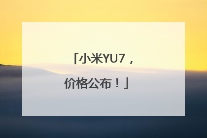 小米YU7，价格公布！