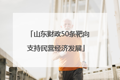 山东财政50条靶向支持民营经济发展