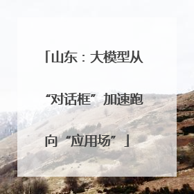 山东：大模型从“对话框”加速跑向“应用场”