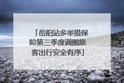 岳阳站多举措保障第三季度调图旅客出行安全有序