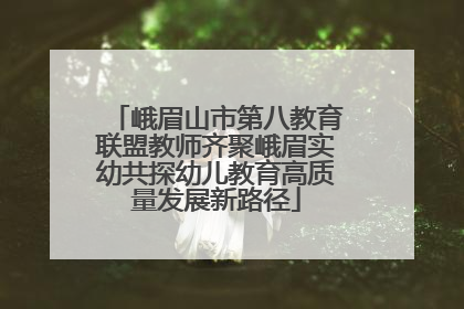 峨眉山市第八教育联盟教师齐聚峨眉实幼共探幼儿教育高质量发展新路径