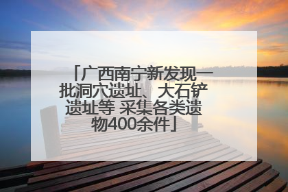 广西南宁新发现一批洞穴遗址、大石铲遗址等 采集各类遗物400余件