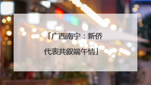 广西南宁：新侨代表共叙端午情