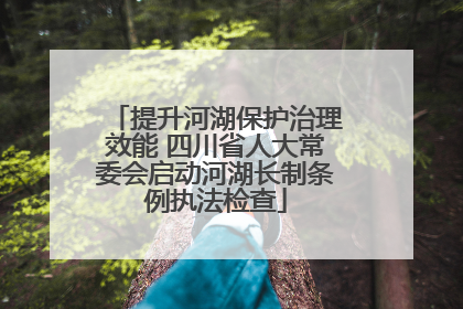 提升河湖保护治理效能 四川省人大常委会启动河湖长制条例执法检查