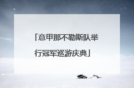 意甲那不勒斯队举行冠军巡游庆典