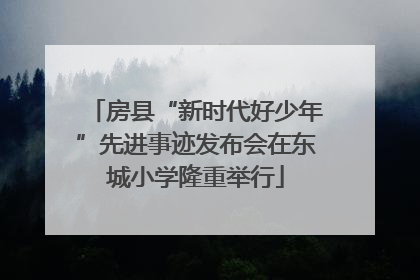 房县“新时代好少年”先进事迹发布会在东城小学隆重举行