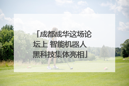 成都成华这场论坛上 智能机器人黑科技集体亮相