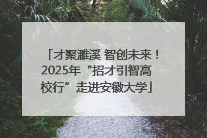 才聚濉溪 智创未来！2025年“招才引智高校行”走进安徽大学