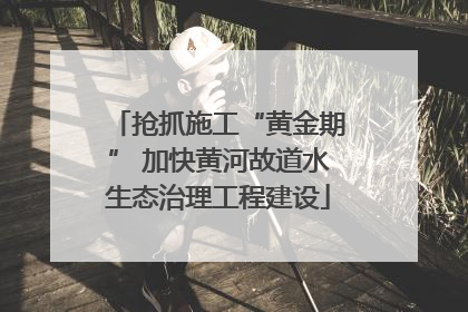 抢抓施工“黄金期” 加快黄河故道水生态治理工程建设